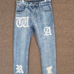 mnml Men's D198 War Straight Denim Blue Wash Sz 32